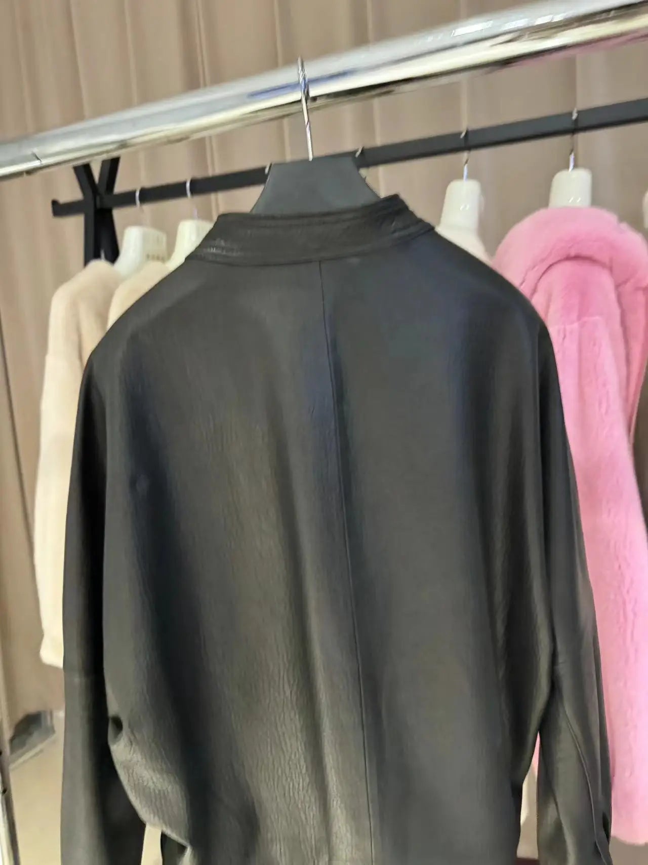 new fashion sheepskin genuine leather women short coat 2024 autumn and winter outside wear coat