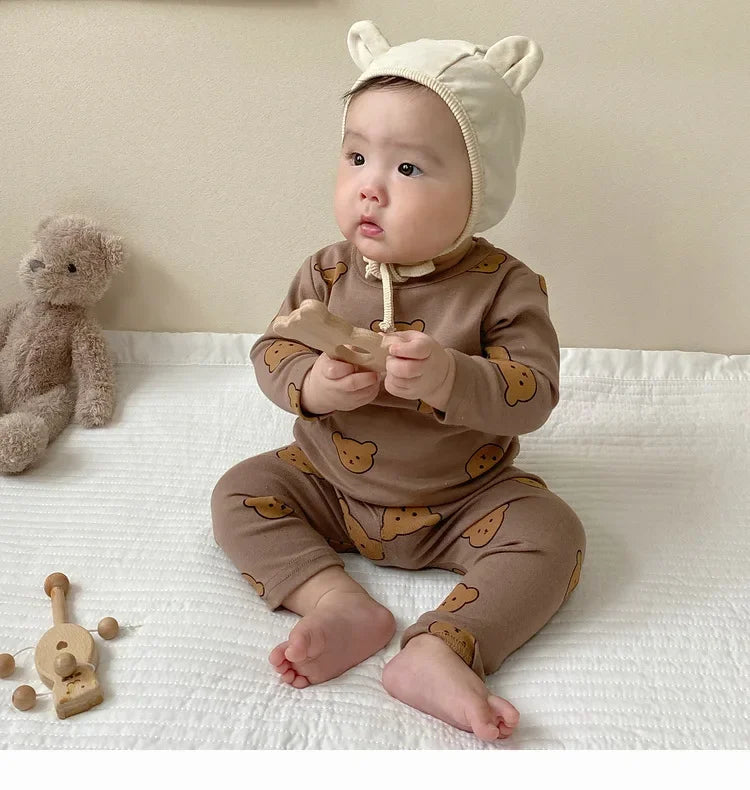 Baby Clothes 2pcs Sets Autumn  Winter Baby Pajama Set Bottom Underwear Two-piece Set Cotton Baby Boy Long Sleeves Outfit