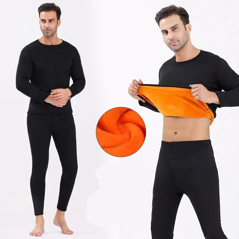 Thermal Underwear Set Men Winter Thicken Velvet Thermal Clothing Long Johns Men's Fleece Keep Warm Thermo Underwear Sets