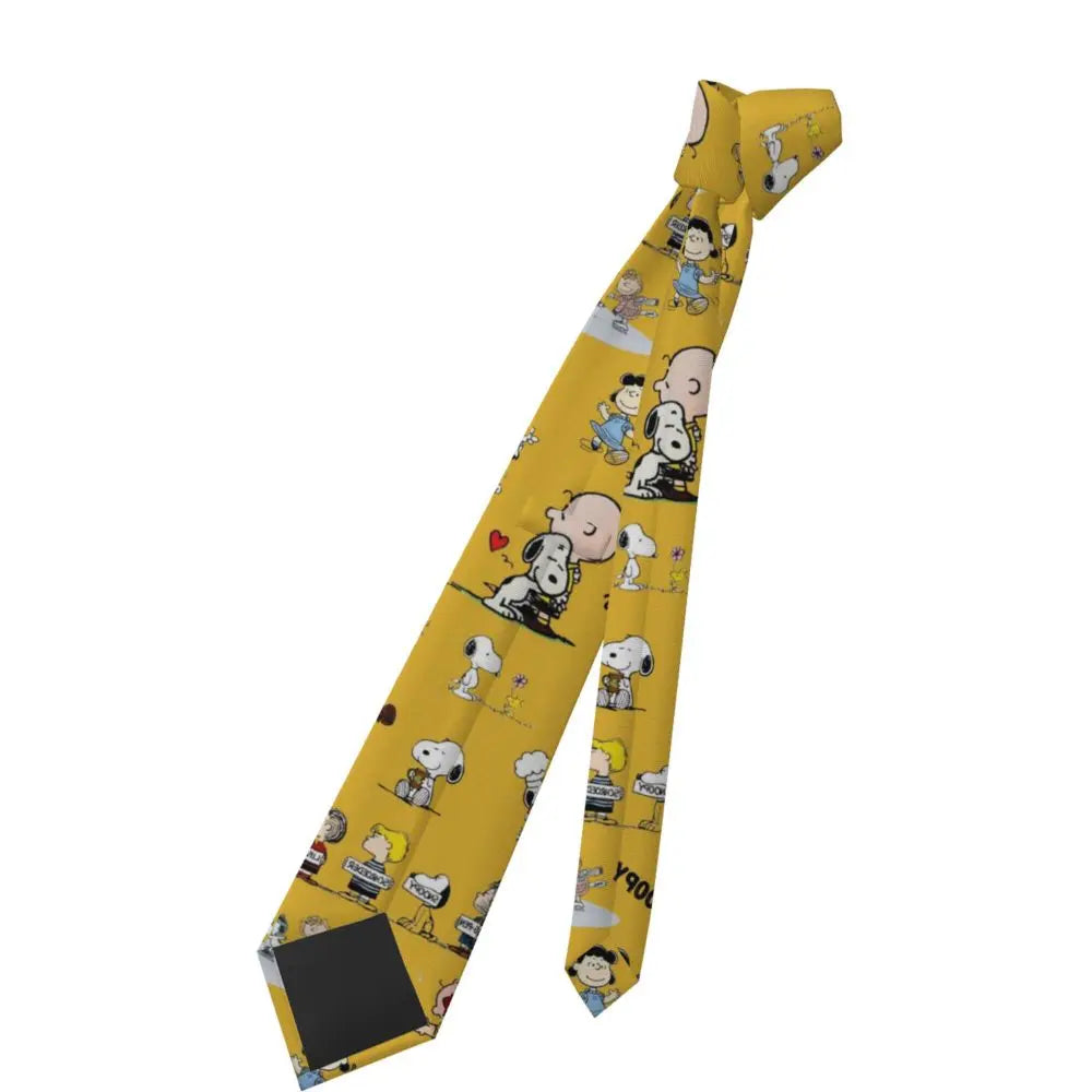 Personalized Fashion S-Snoopys Neckties Men Silk Cartoon Office Neck Tie