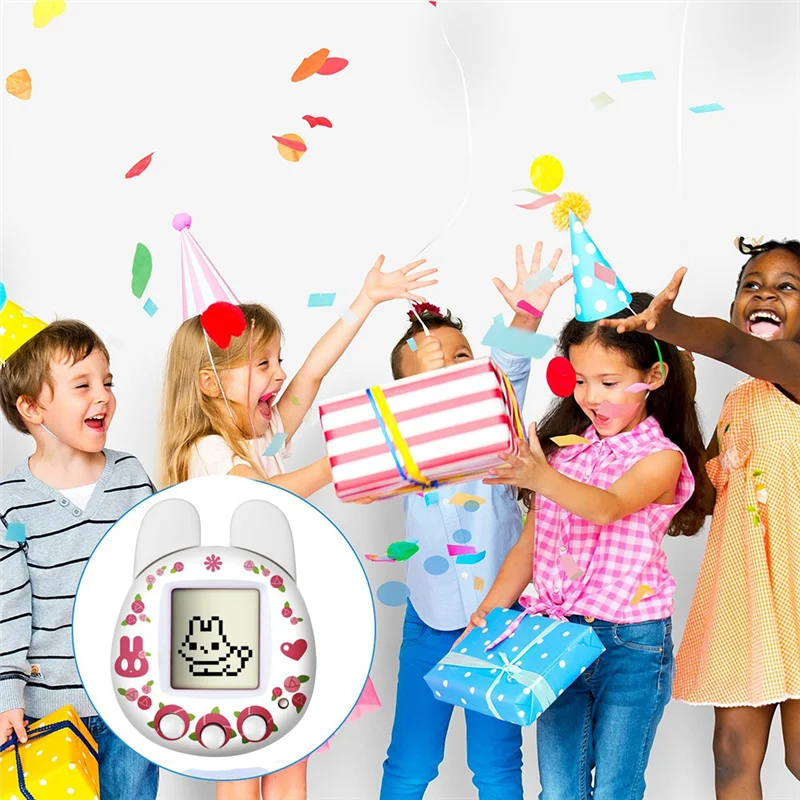 FRIHA-Handheld Retro Virtual Pet Machine Game Console Electronic Digital Pet  For Kids Children