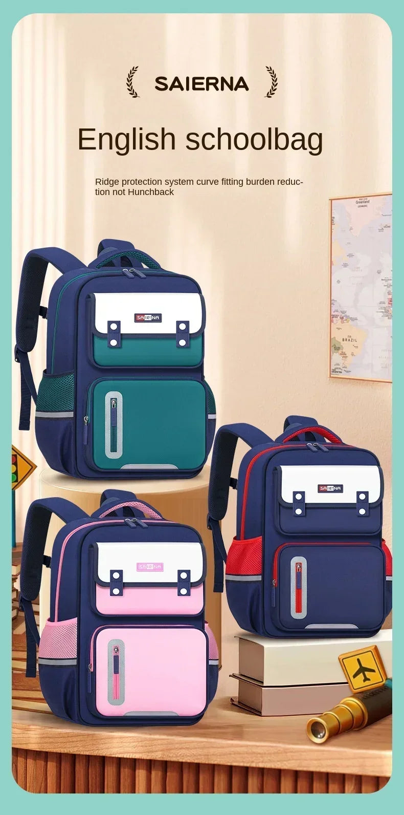 Childrens Schoolbag Fashion New Boys Girls Student Primary School Schoolbag Kids Waterproof Childrens Shoulder Bag Schoolbag