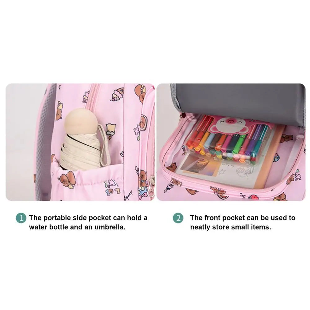 Cartoon Animal School Bags Primary Schoolbag  School Backpack Set Kids Daily Travel Backpack For Kids Children Students School