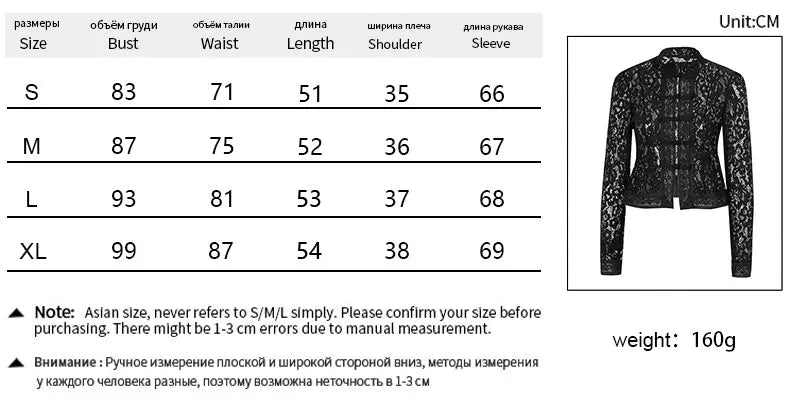 Women's Lace Printed Shirts Tops Spring New Full Sleeve Hollow Out Single Breasted Patchwork Blouse Lady Fashion Shrug Shirts