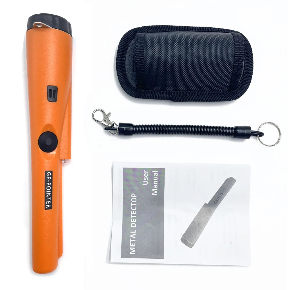 Metal Detector Outdoor Adventure Handheld Metal Detector Pinpointer Finder Waterproof 360° Side Scan Metal Detector Rod