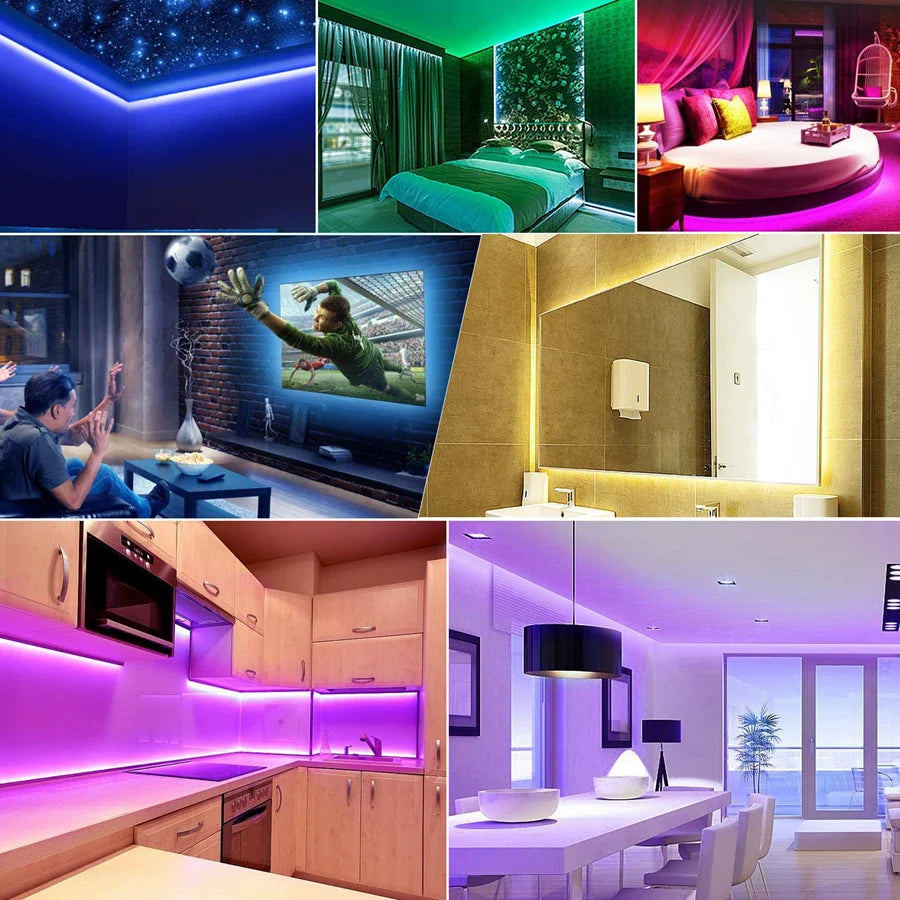 LED Strip Light 5050 Flexible Lamp Tape 3key Sound Sensor RGB Ribbon 1M 2M 3M 4M DC5V Decoration TV BackLight