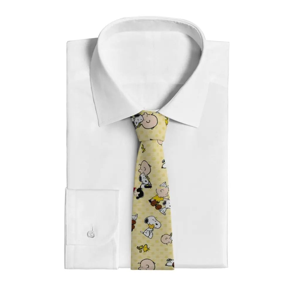 Personalized Fashion S-Snoopys Neckties Men Silk Cartoon Office Neck Tie