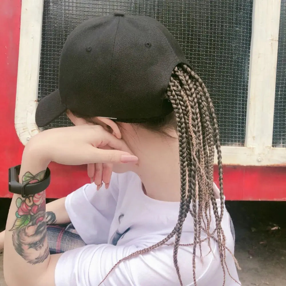 Baseball Cap Wig Hip Hop Hat Daily Wear Peaked Cap Wig Hair Dreadlocks Cap 35cm Dirty Hair Braid Sun Visor Hats Summer Unisex