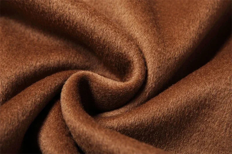 Wool 54.3% autumn and winter new men's woolen coat medium and long suit collar cotton thickened woolen coat men's coat