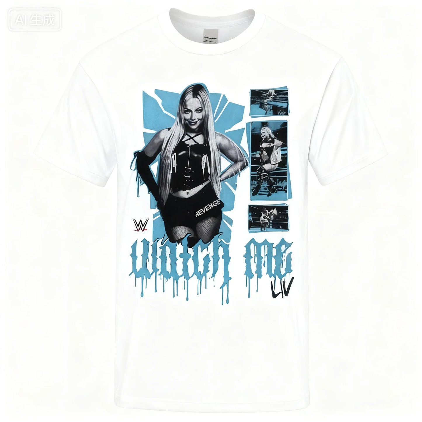 2025 Summer New Liv Morgan of Wwe Looked At Me The 100% Pure Cotton Printed T-shirt Is Suitable for Both Men and Women Loose