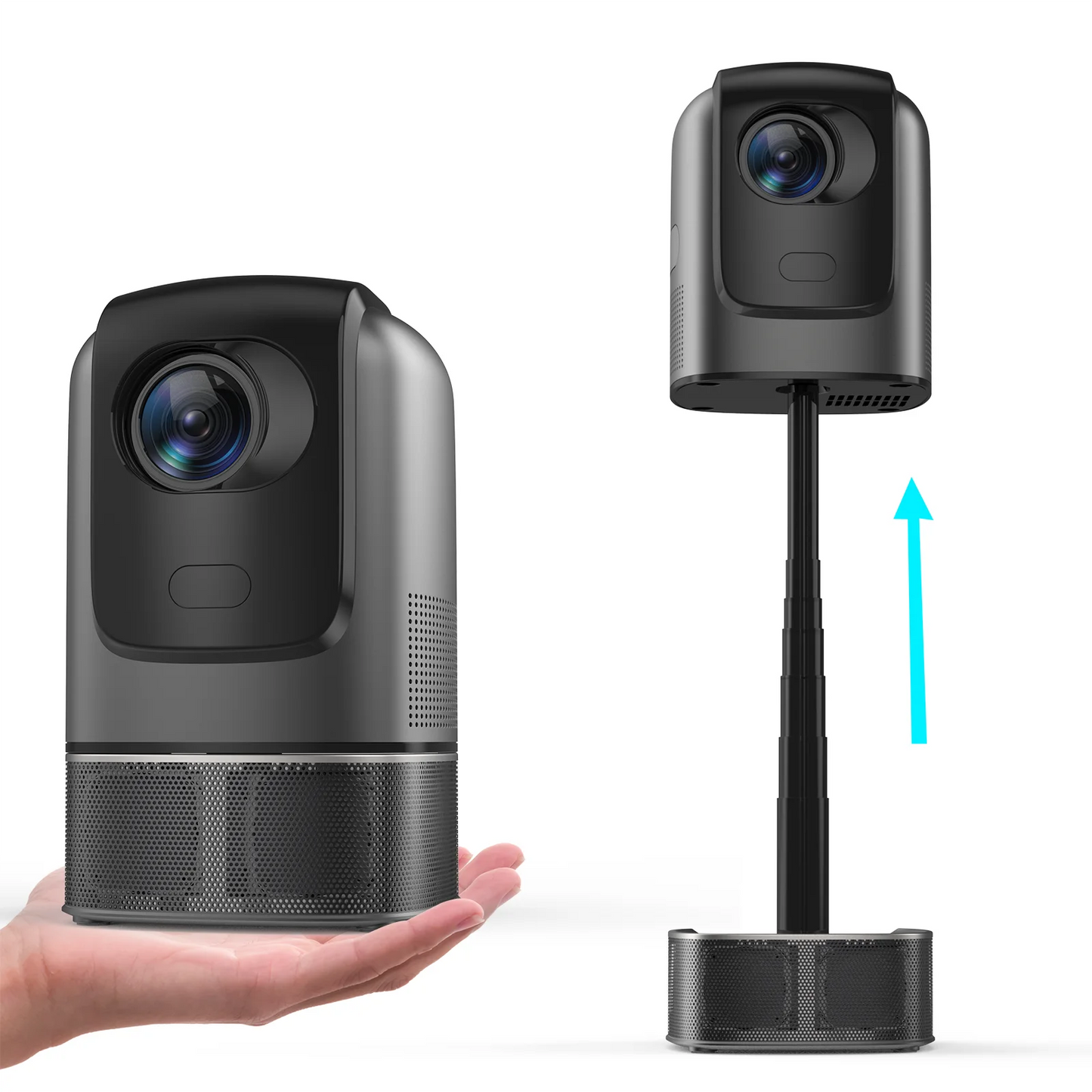 Projector Android Native 1080p Support 4K with Built in Stand with WiFi and Bluetooth , for Home Theater Support HDMI