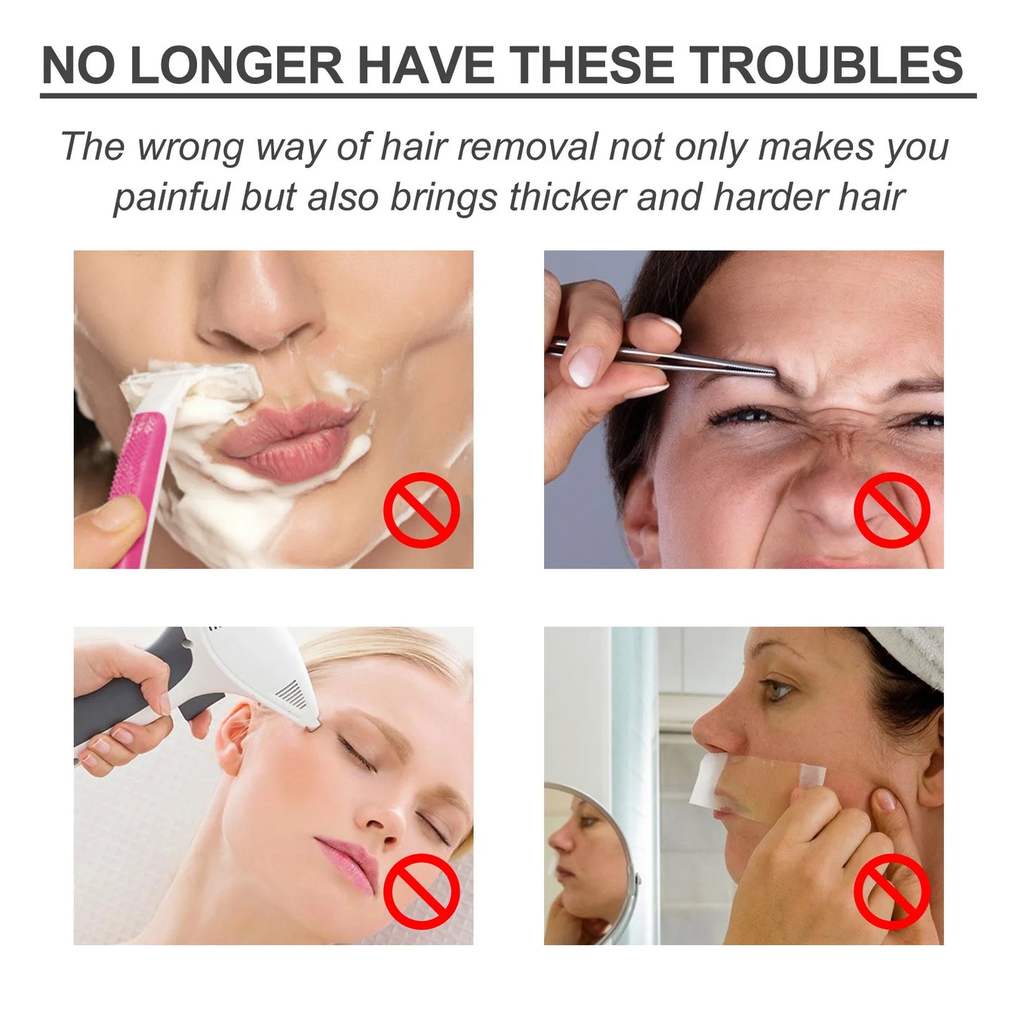 Gentle Hair Removal Spray Hairs Growth Inhibitor Moisturizing Smoothing Legs Underarms Epilator Painless Depilatory Mousse Cream