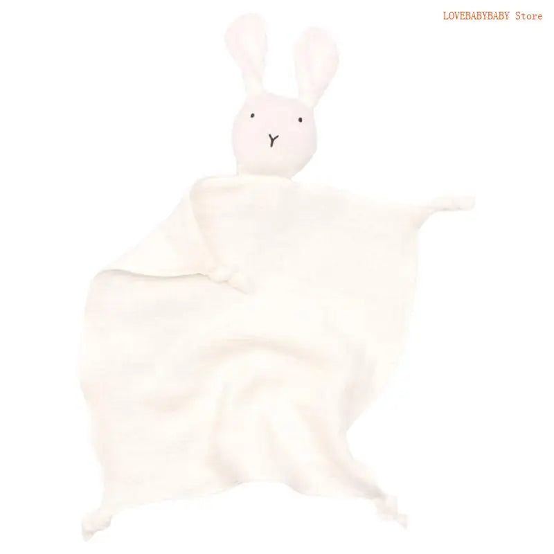 Baby Soothe Blanket Rabbit for Doll Appease Towel Gauze Bibs Teether Muslin Absorbent Bandana Infants Feeding Bib G 4XBC