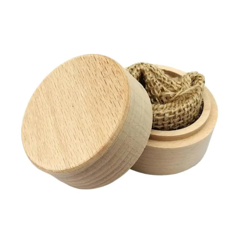 Round Wood Ring Box Wooden Wedding Proposal Engagement Packaging Gifts Box Jewelry Storage Display