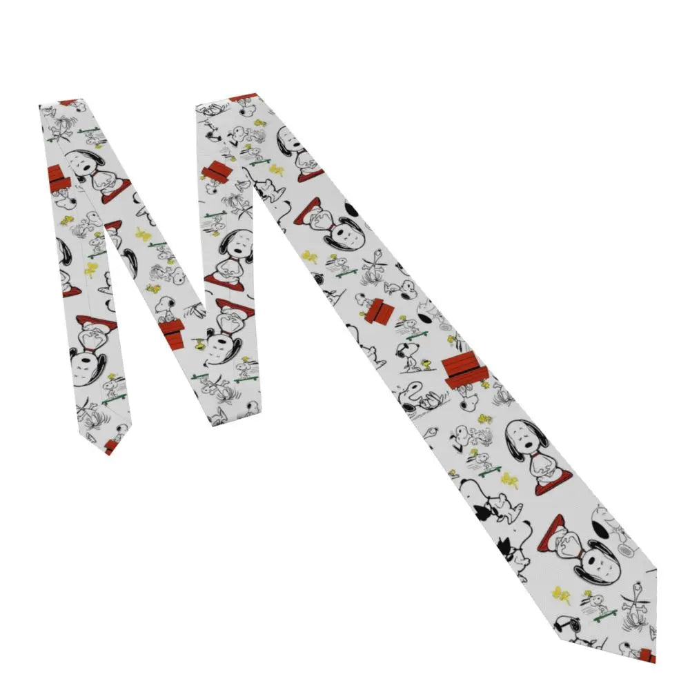 Personalized Fashion S-Snoopys Neckties Men Silk Cartoon Office Neck Tie
