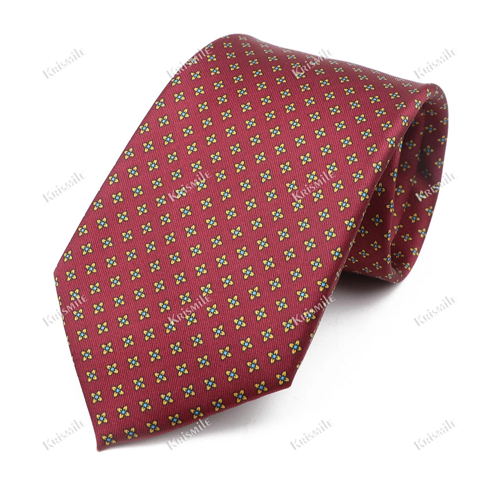 New Design Bohemian Style Necktie For Men Silk Touch Soft Blue Red Yellow Necktie Fit Wedding Party Business Office Accessory