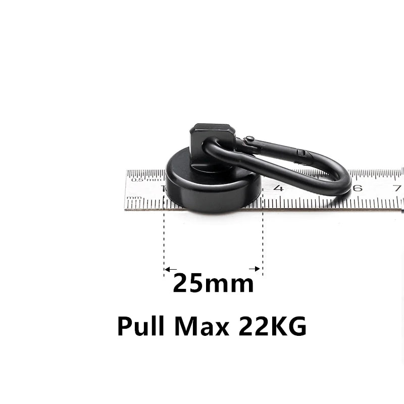 Strong Neodymium Magnetic Hooks 360°Rotation Carabiner Magnet Ring Keychain Hook for Home Refrigerator Kitchen Bathroom Hanging