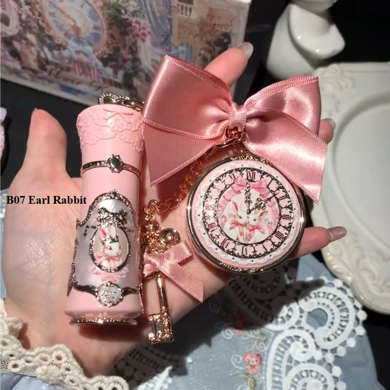 Flower Know Bunny Garde Series Makeup Tools Mini Makeup Mirror Hand-held Moisturizing Lip balm Cosmetic