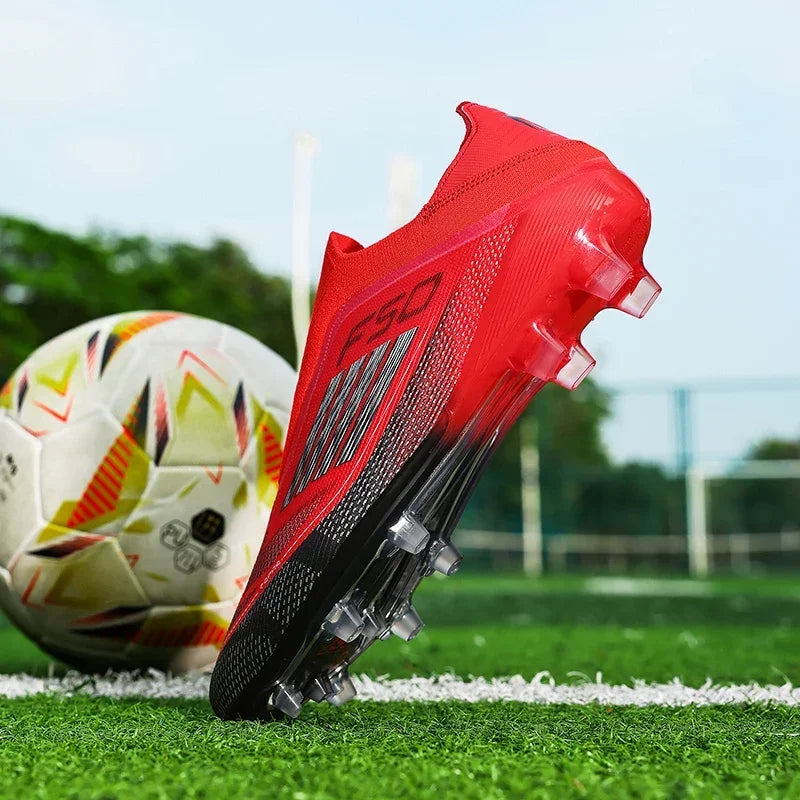 Men Football Boots Training Soccer Shoes FG Ultralight Long Spikes Breathable Drop Shipping Match Sport Cleats Indoor Sneakers