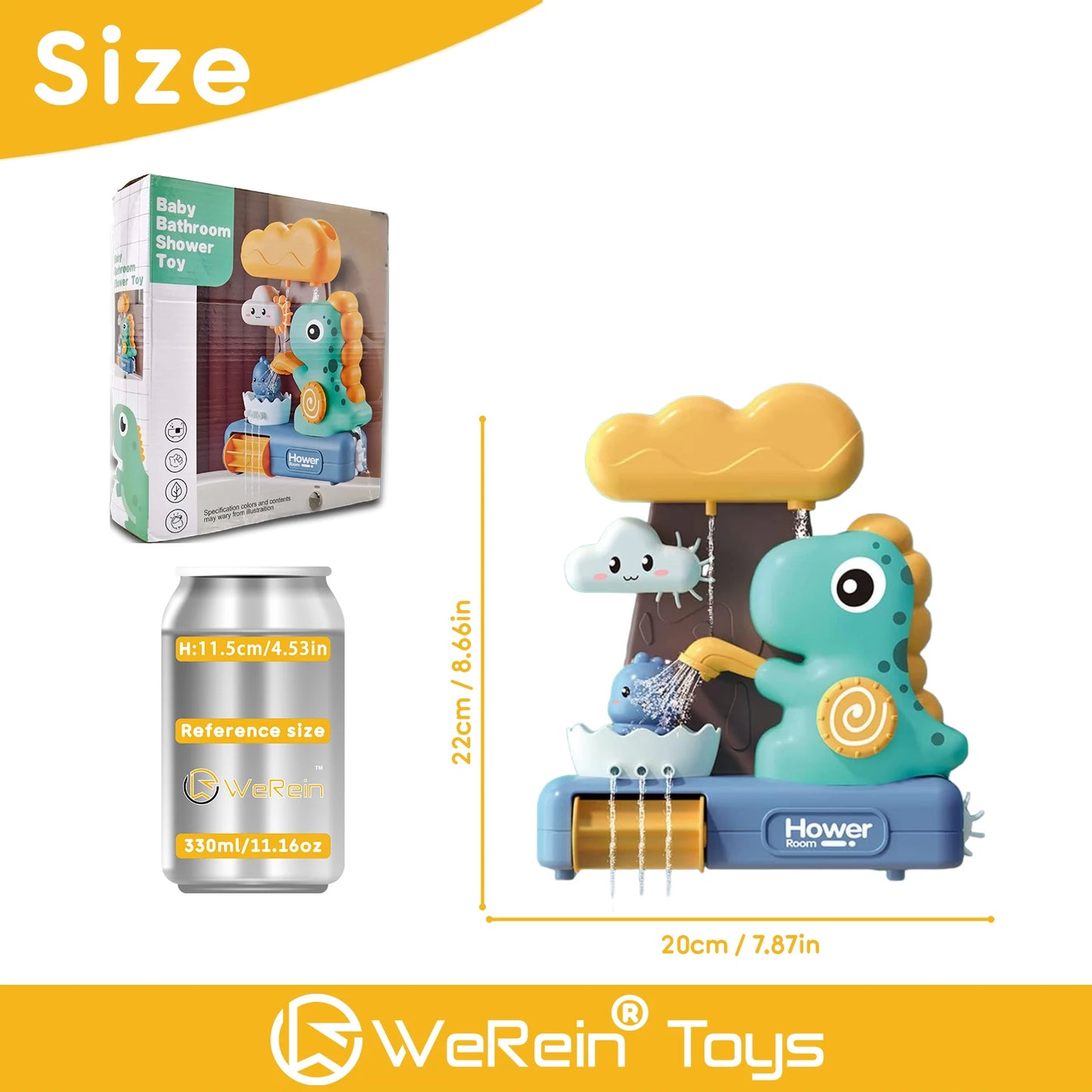 Dinosaur-style baby bathing toy