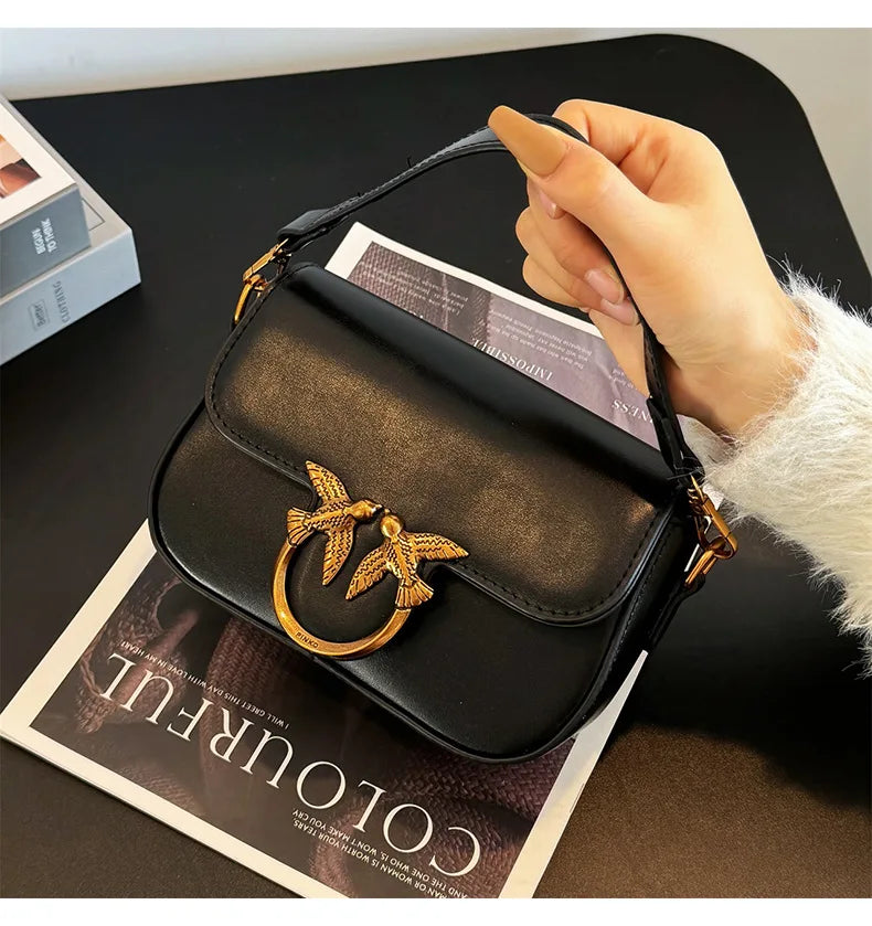 Ladies' Handbag, Swallow Bag, High-end, Fashionable, Versatile, Single Shoulder Crossbody Bag, Small Square Bag, Commuting Bag