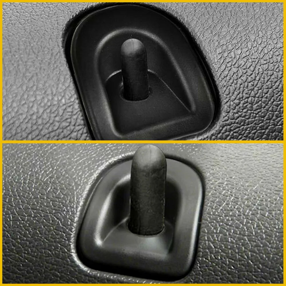 2Pcs For Ford Mustang 2005-2014 Black Door Panel Lock Grommets Covers Set Left Right Side Lock Grommets Replacement Accessories