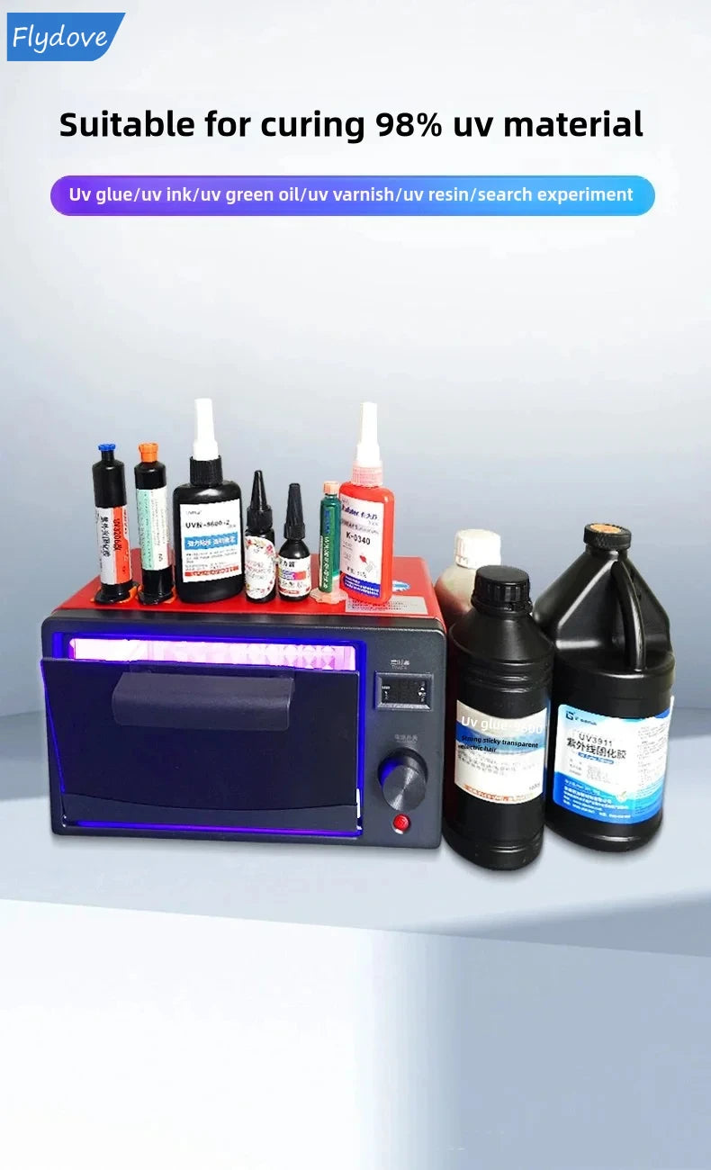 UV Curing Box High Intensity Ultraviolet Lamp OCA Oven 365nm 395nm 405nm LED UV OVEN Cabinet For UV Resin Fast Flexible Screen