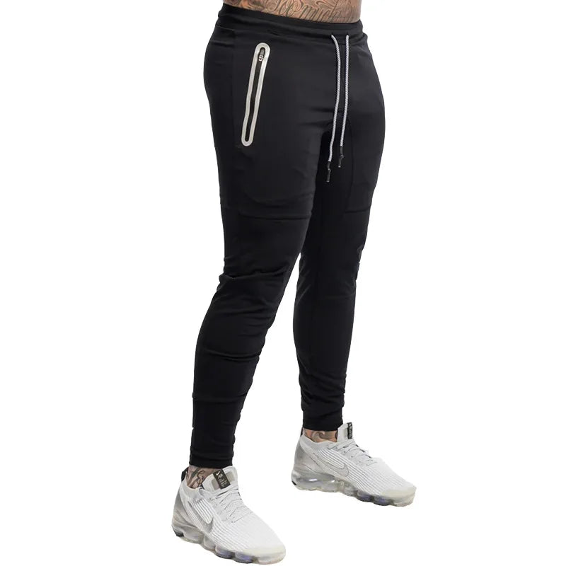 Autumn Winter Pants Men Sweatpant Jogger Casual Sweat Pants Zipper Packets 3XL