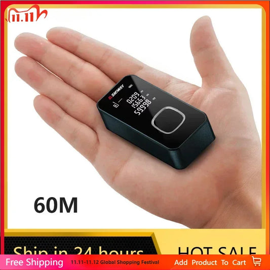 Mini Metal Laser Distance Meter 40M 50M 60M 100M IN FT M Tape Measure Trena Lazer Rangefinders OLED Display Construction Tools