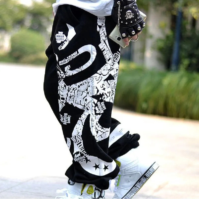 Sweatpant Mens Board Sports Trousers Youth Street Dance Wide Legs Pants Loose Rap Hip Hop Britches Harajuku Baggy TrackBottoms