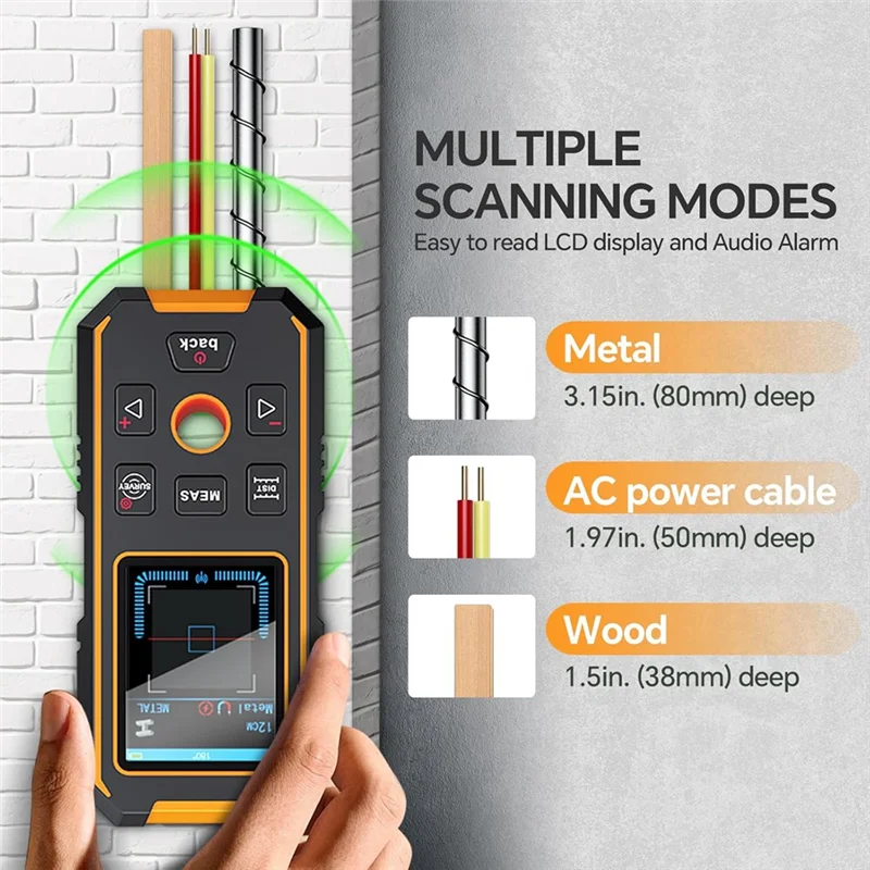 Digital Laser Distance Meter Wall Scanner Laser Distance Meter For AC Wires Metal Wood -Y47A