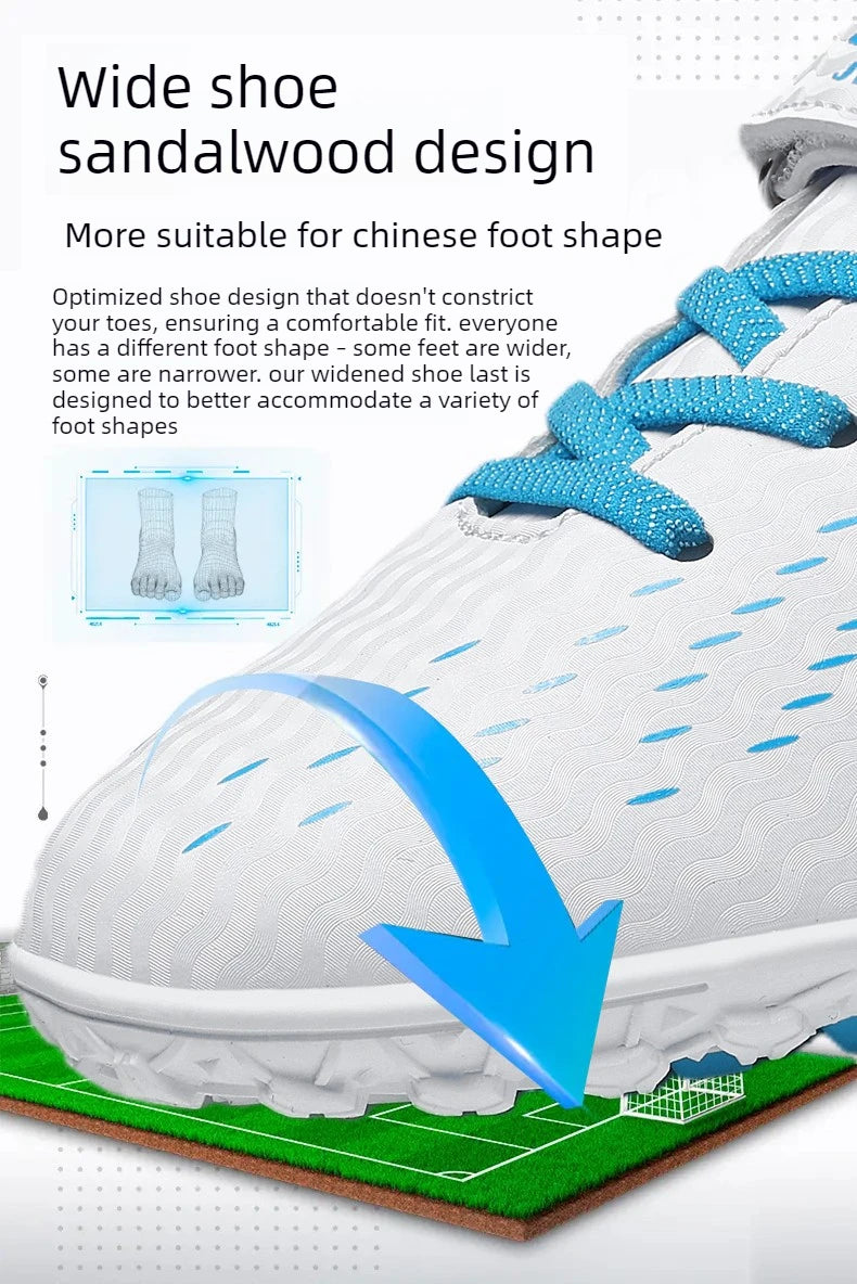 New Hot Children Football Boots Outdoor Trainers Soccer Shoes for Kids Boys Girls Hook Loop Football Cleats Futsal Sneakers28-39