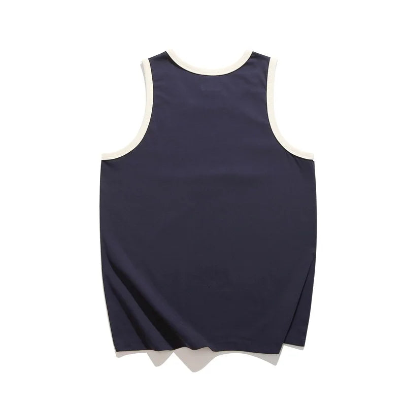 Summer Men Vest Vintage Style Distressed Fashion Loose Sportwear Cotton Undershirts Fitness Sleeveless Casual Male T-Shirts Tops