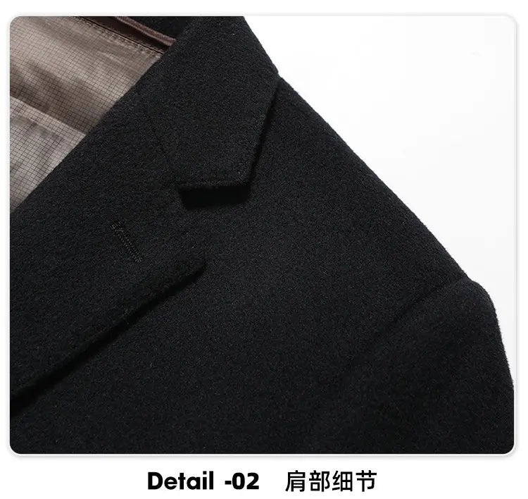 High-end, fashionable and stylish 96% wool" Casual and trendy thick wool suit with down detachable inner liner (90% down)