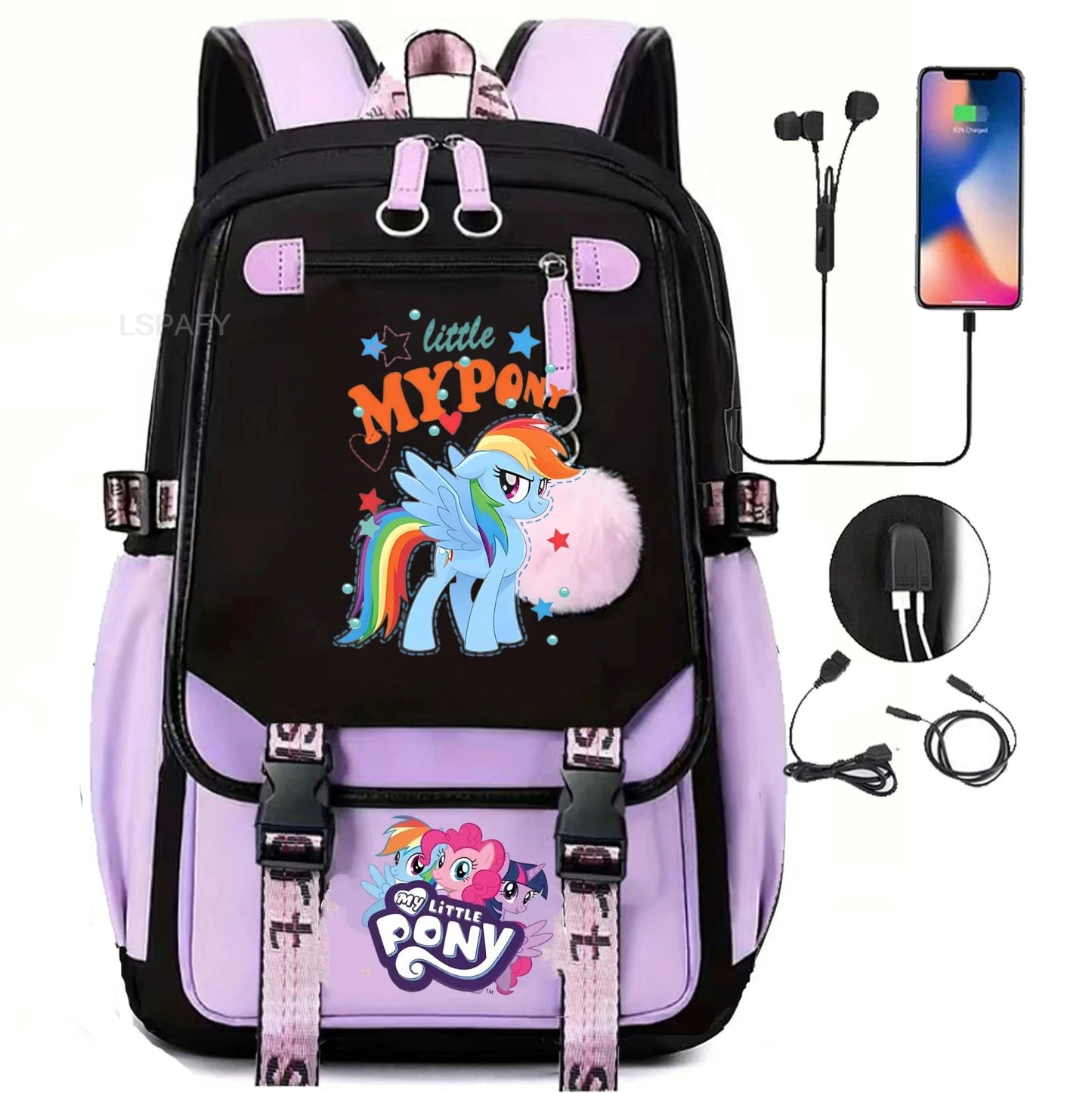 My Little Pony SchoolBags Fashion Boys Girls Backpack Rucksack Casual Travel Multipocket Book Bags New Semester Gift