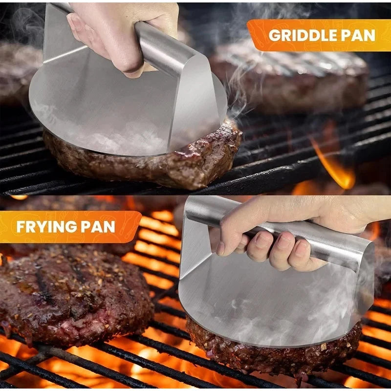 1PCS Stainless Steel Smash Burger Press Meat Compactor Cake Pressing Mold Hamburger Pressing Tool Kitchen Accessories Household