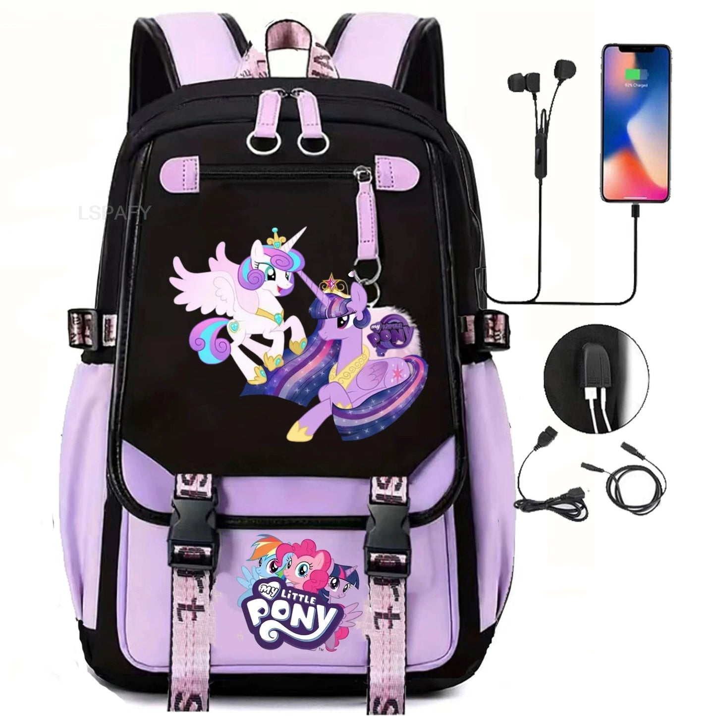 My Little Pony SchoolBags Fashion Boys Girls Backpack Rucksack Casual Travel Multipocket Book Bags New Semester Gift