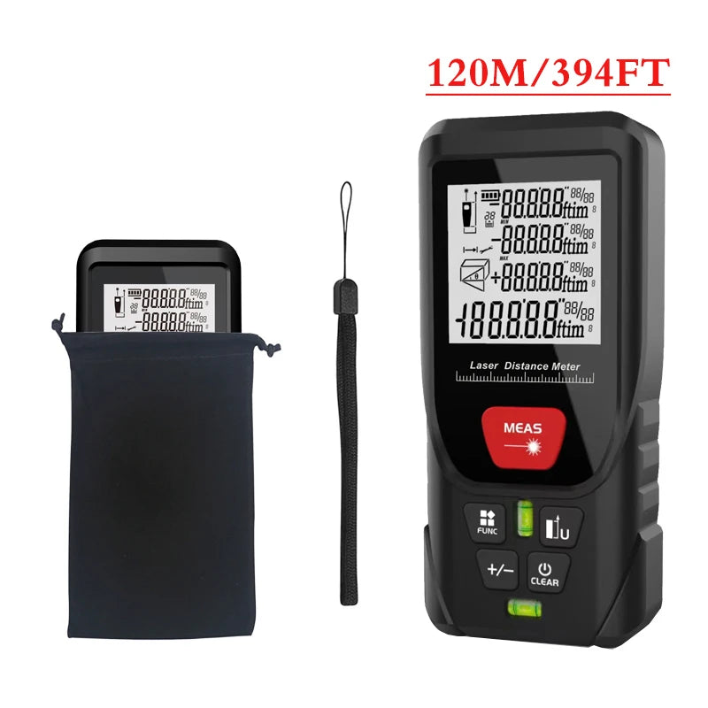 Laser Distance Meter 50M/100M/120M/150M/200M Digital Tape Measure Precision Rangefinder With Distance/area/volume