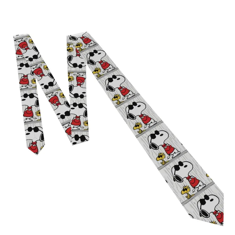 Personalized Fashion S-Snoopys Neckties Men Silk Cartoon Office Neck Tie