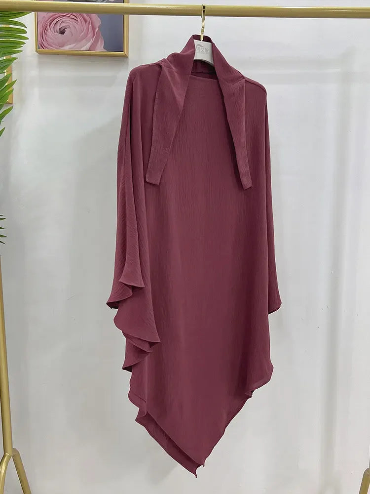 Eid Muslim Long Khimar Prayer Hijab for Women Ramadan Wrap Overhead Prayer Scarf  Islamic Dubai Saudi Niqab Headscarf 2024