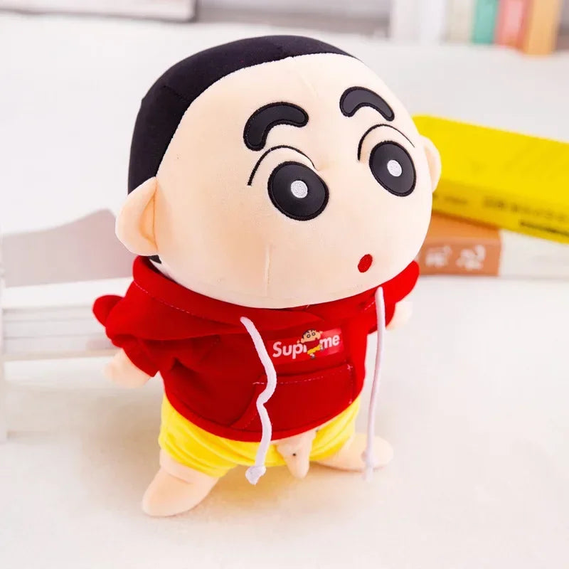26-70cm Anime Crayon Shin-chan Doll Plush Red Blue Hoodies Detachable Collection Kawaii Stuffed Toys Dolls Bedroom Decoration