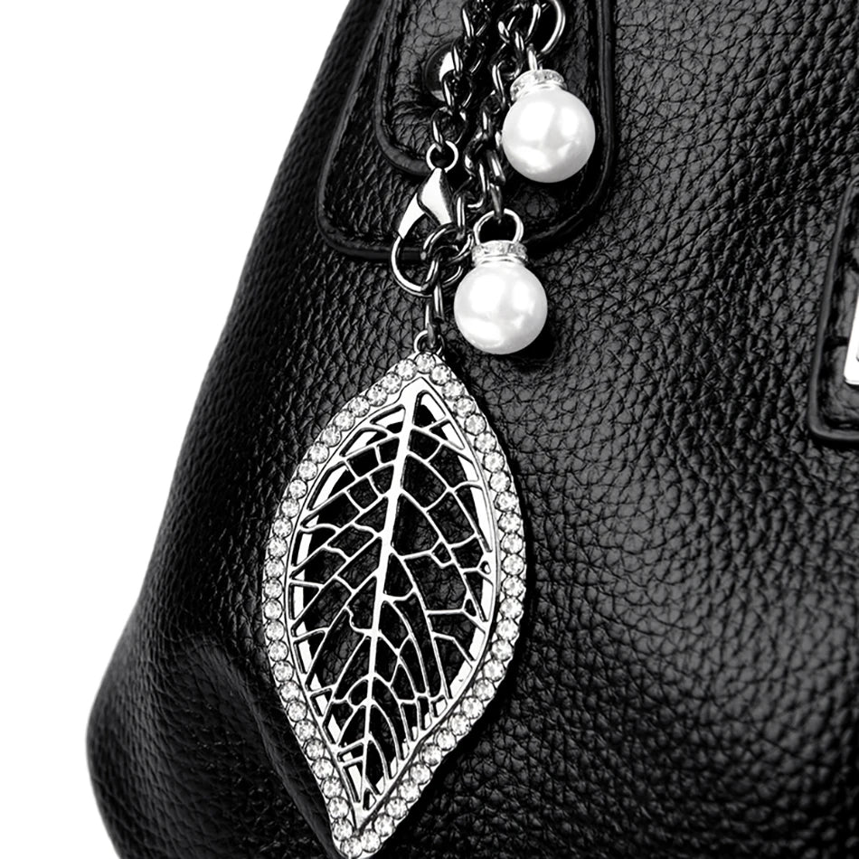 2024 New 3-layer Large Capacity Women Tote Bag Fashion Women's Trendy Shoulder Bags High Quality Soft Leather Female Handbag Sac