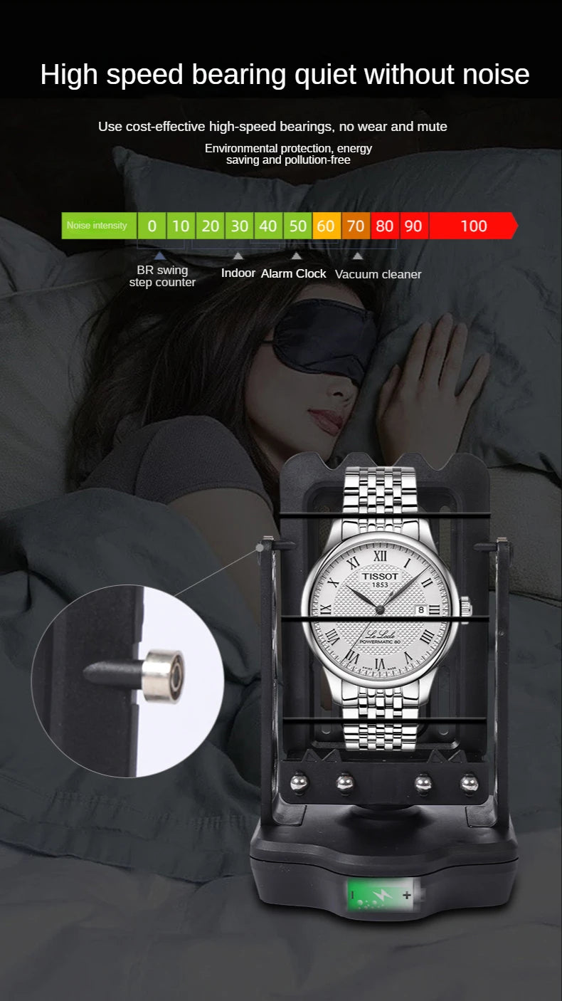 Automatic Watch Winder Rechargeable Mechanical Watches Silent Rotomat for The Watch Rotator Display Single Watch Winding Stands