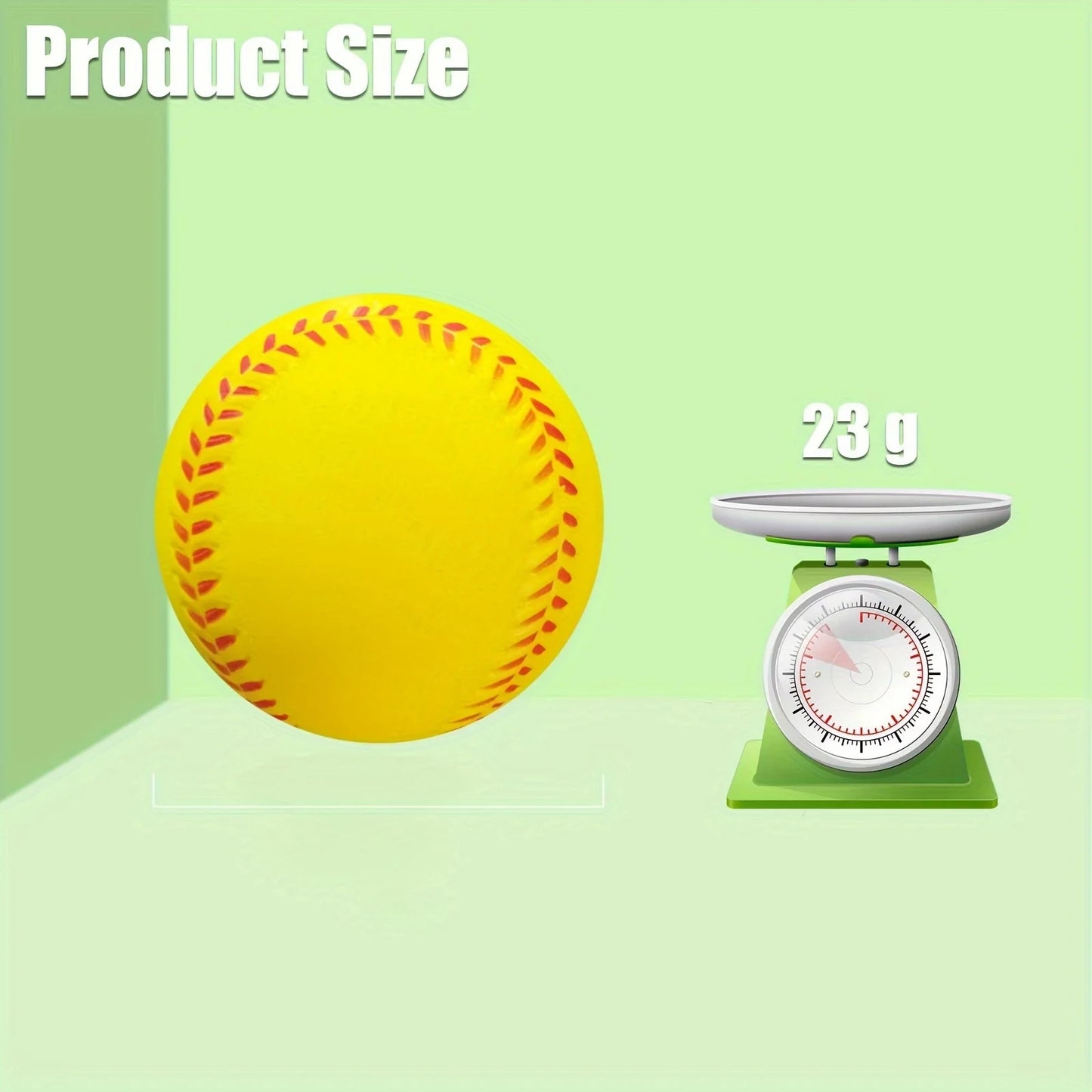 9 inches 7cm Unisex-Adult Lightweight Training Softball - Durable & Safe Elastic PU Foam Baseball For Indoor/Outdoor Recreation