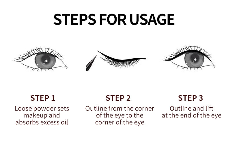 Yanqina Precision Liquid Eyeliner - Long-Lasting, Waterproof, Transfer-Proof, Quick-Drying Black Eyeliner with a Shiny Design