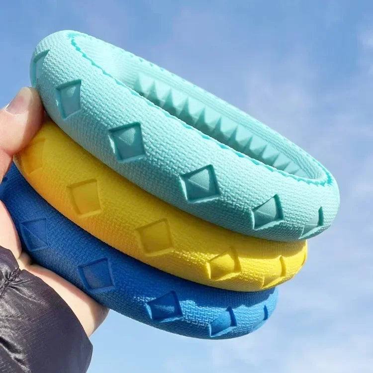 TPR Pet Flying Discs Dog Training Ring Puller Resistant Bite Floating Toy Puppy Outdoor Interactive Game Playing Products Supply