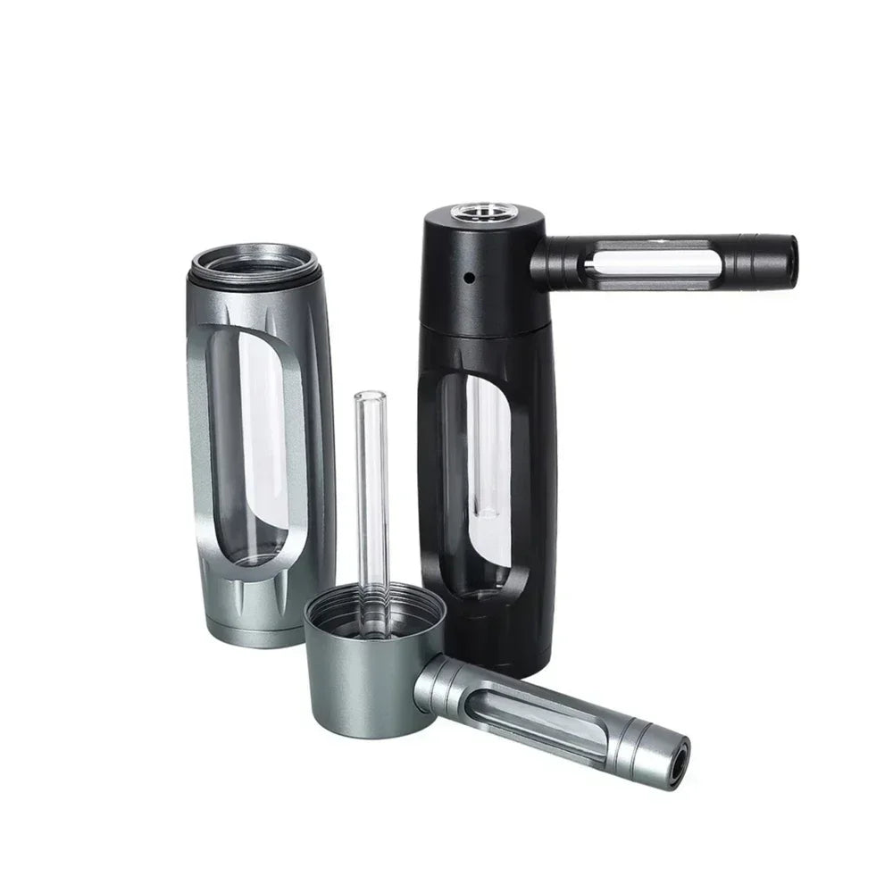 Handheld Smoking Pipe Grass Hookah Set with Dry Burning Glass Tobacco Bowl Cigarette Filters Shisha Pipes Smoke Accessories