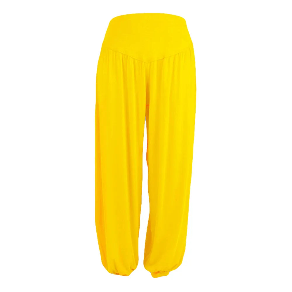 Women Elastic Loose Dance Yoga Pants Gym Workout Trousers Commute Sweat Pants High Waisted Female Clothing Calça Feminina