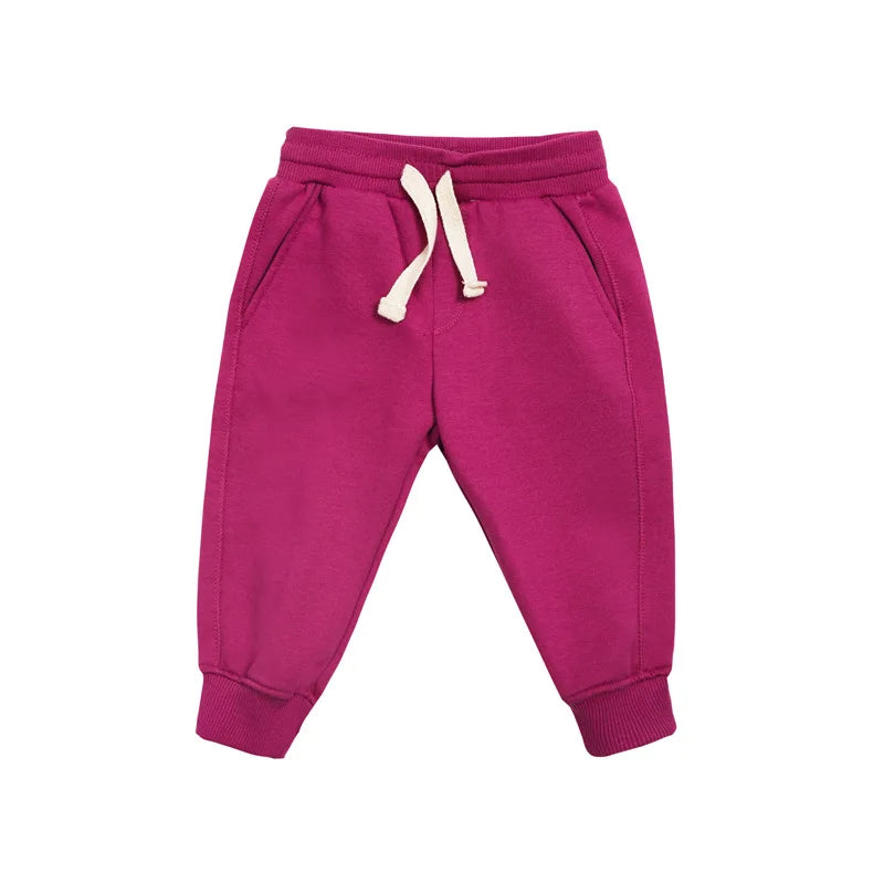 Baby Clothing Boys Girls Pants 0-24 Months Autumn and Winter Solid Color Elastic Waist Trousers Newborn Baby Clothes