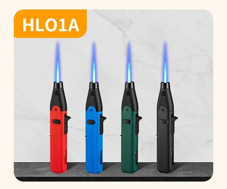 1300℃ Jet Flame Gas Lighter 360 Degree Inverted Turbo Torch Lighter Refillable Butane Kitchen BBQ Ignition Gun Windproof Lighter